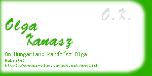 olga kanasz business card